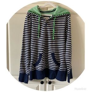 BODEN Stripe Pull Over Hoodie